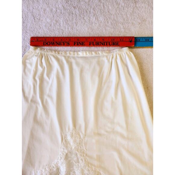 VTG 60s Gossard Artemis Half Slip Lace Trim Lingerie Sz Small Ivory White USA - Picture 4 of 11